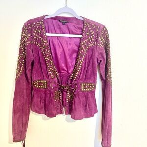 Roberto Cavalli Leather Jacket Size 42